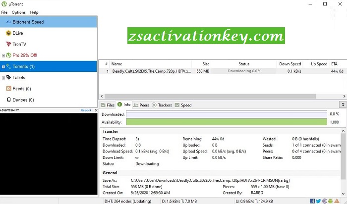 uTorrent Pro activation key